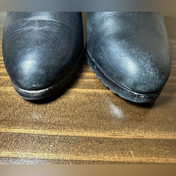 Donald Pliner Hudson Heeled Chelsea Ankle Boot Black Leather‎ Women's 7.5 - Picture 6 of 14